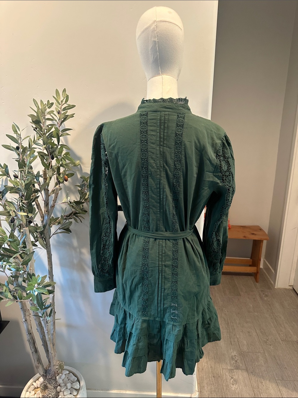 Caslon Lace Panel Long Sleeve Minidress New! - Picture 7 of 10